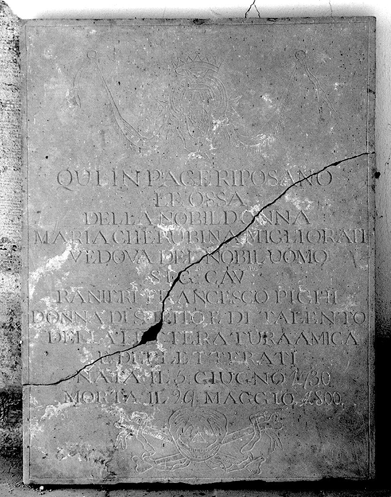 lapide tombale - produzione toscana (sec. XIX)