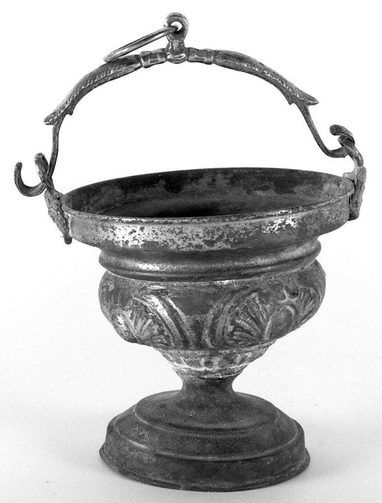 secchiello per l'acqua benedetta - bottega toscana (ultimo quarto sec. XIX)