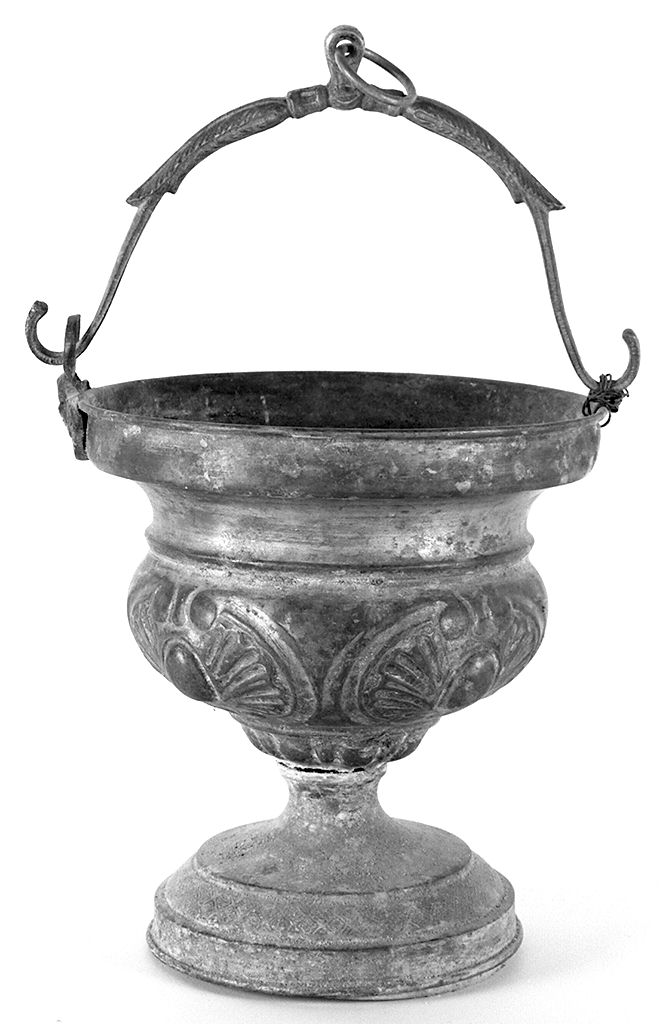 secchiello per l'acqua benedetta - bottega toscana (ultimo quarto sec. XIX)