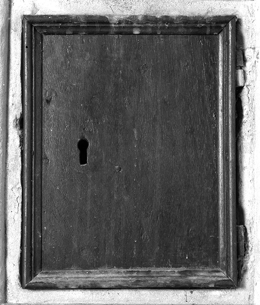 anta di armadietto per oli santi - bottega toscana (secondo quarto sec. XVIII)
