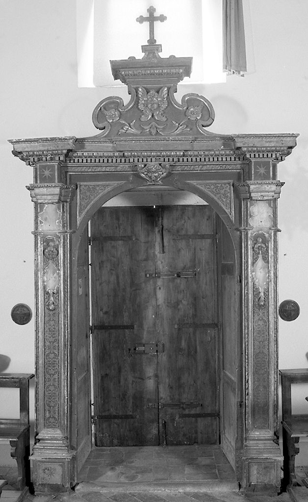 bussola d'ingresso - bottega toscana (ultimo quarto sec. XVI)