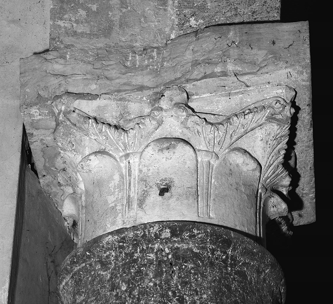 capitello corinzio - ambito pisano (ultimo quarto sec. XII)