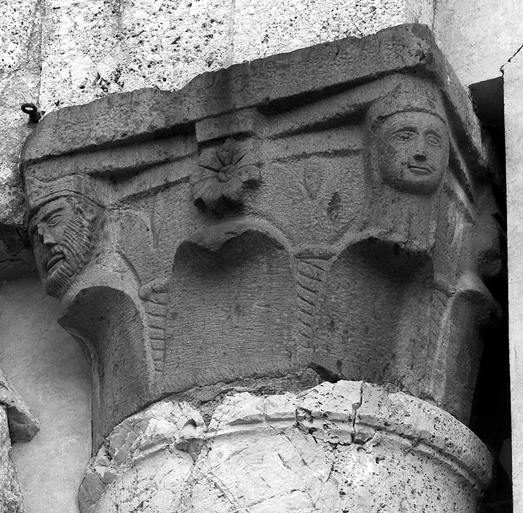 volti maschili (capitello) - ambito pisano (ultimo quarto sec. XII)