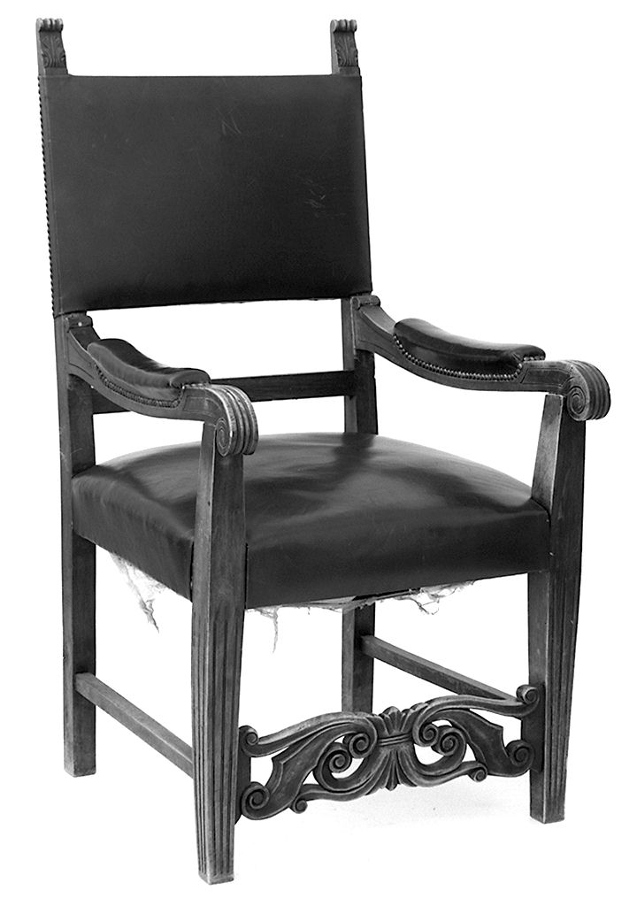 sedia - a braccioli, serie - bottega toscana (fine/inizio secc. XIX/ XX)