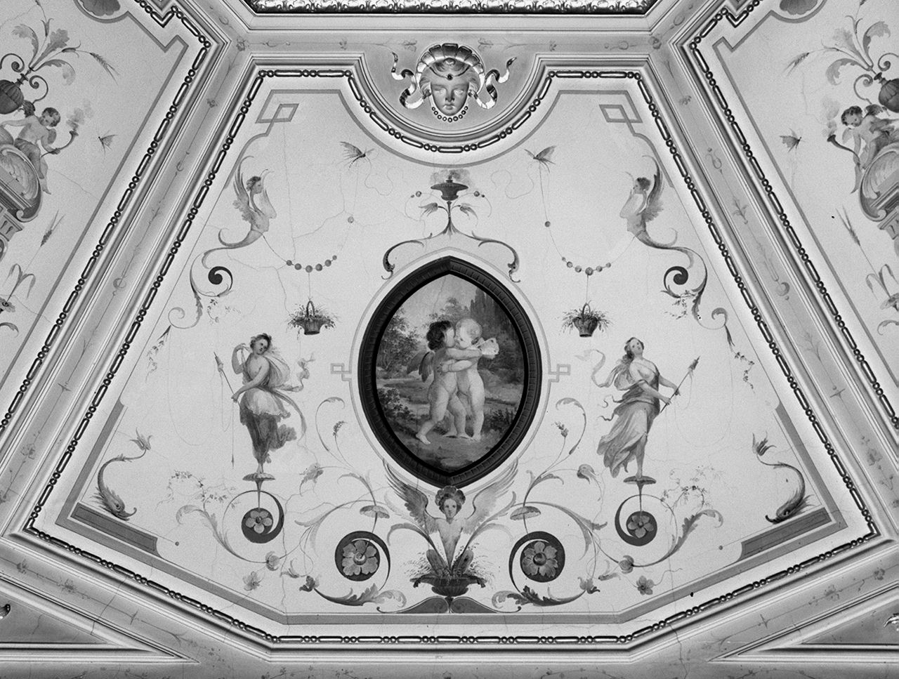 scena allegorica (decorazione plastico-pittorica) - ambito fiorentino (sec. XIX)