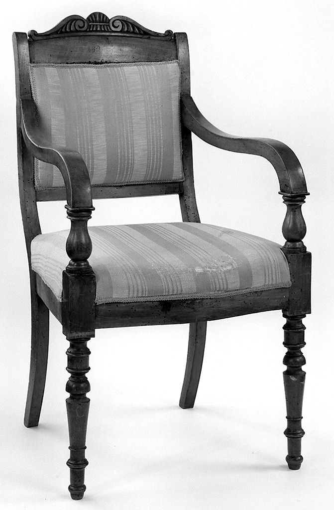 sedia - a braccioli - produzione fiorentina (seconda metà sec. XIX)