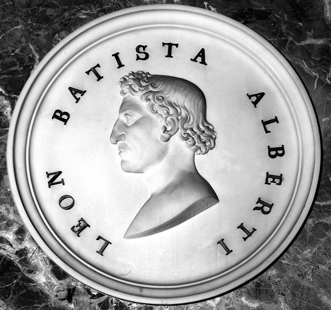 ritratto di Leon Battista Alberti, ritratto d'uomo (rilievo) di Pozzi Francesco (sec. XIX)