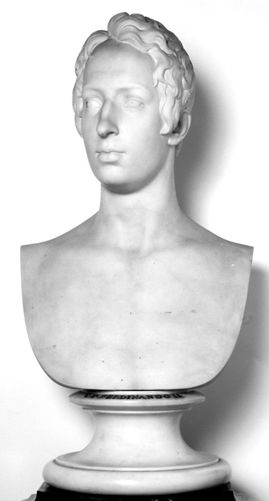 busto ritratto di Ferdinando II de' Medici granduca di Toscana, busto ritratto d'uomo (scultura) - ambito fiorentino (sec. XIX)