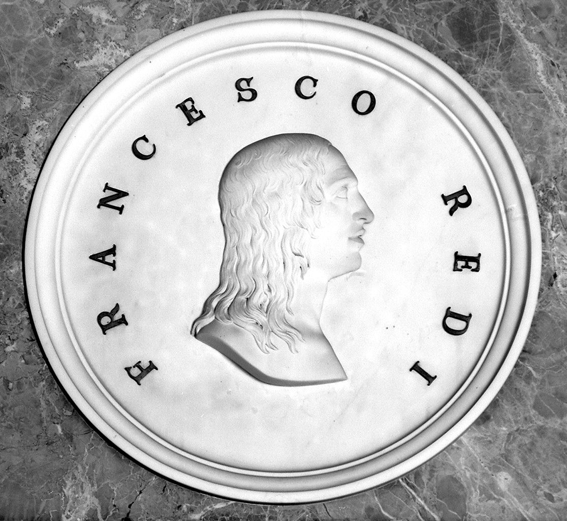 ritratto di Francesco Redi, ritratto d'uomo (rilievo) di Fantacchiotti Odoardo (sec. XIX)