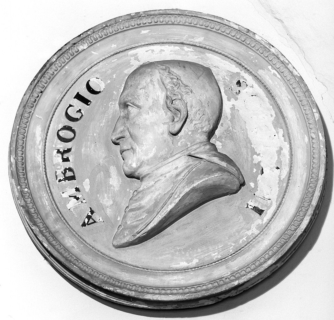 ritratto maschile di profilo, ritratto d'uomo (rilievo) - ambito toscano (sec. XIX)