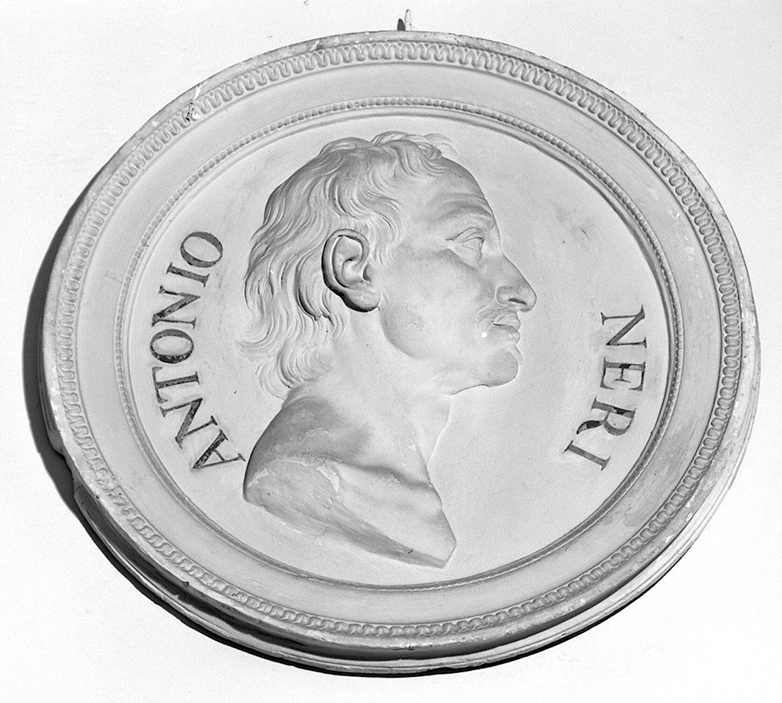 ritratto di Antonio Neri, ritratto d'uomo (rilievo) - ambito toscano (sec. XIX)