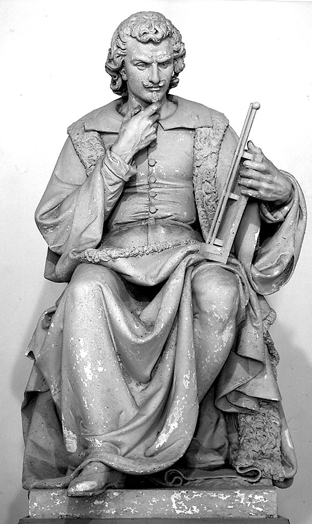 ritratto di Evangelista Torricelli a figura intera, ritratto d'uomo (statua) - ambito toscano (prima metà sec. XIX)