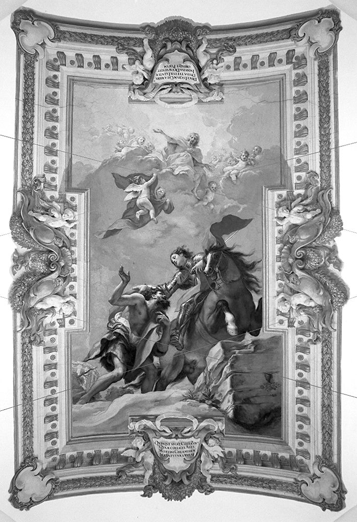 San Martino dona parte del mantello al povero (dipinto) di Franceschini Baldassarre detto Volterrano (sec. XVI)