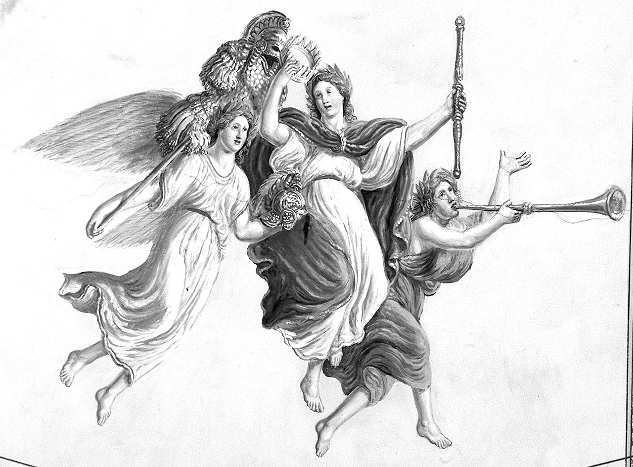 Fama, Pace e Giustizia (dipinto, ciclo) di Ademollo Luigi (e aiuti) (primo quarto sec. XIX)