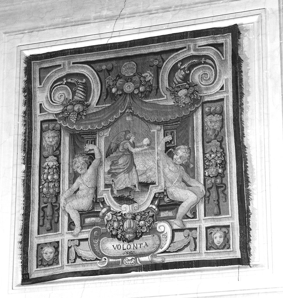 figure allegoriche femminili (arazzo, serie) - manifattura fiorentina (sec. XVI)