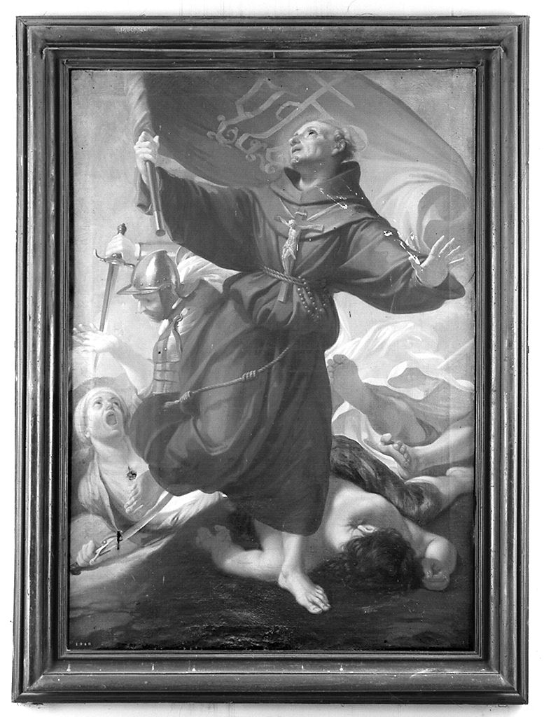 San Giovanni da Capistrano combatte i turchi nella battaglia di Belgrado (dipinto) di Redi Tommaso (primo quarto sec. XVIII)