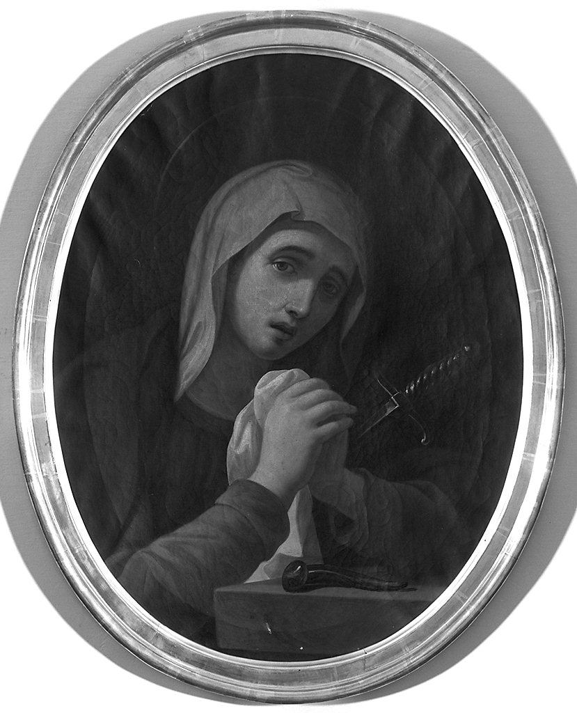 Madonna addolorata e Santa Giuliana Falconieri (dipinto, serie) - ambito italiano (sec. XIX)