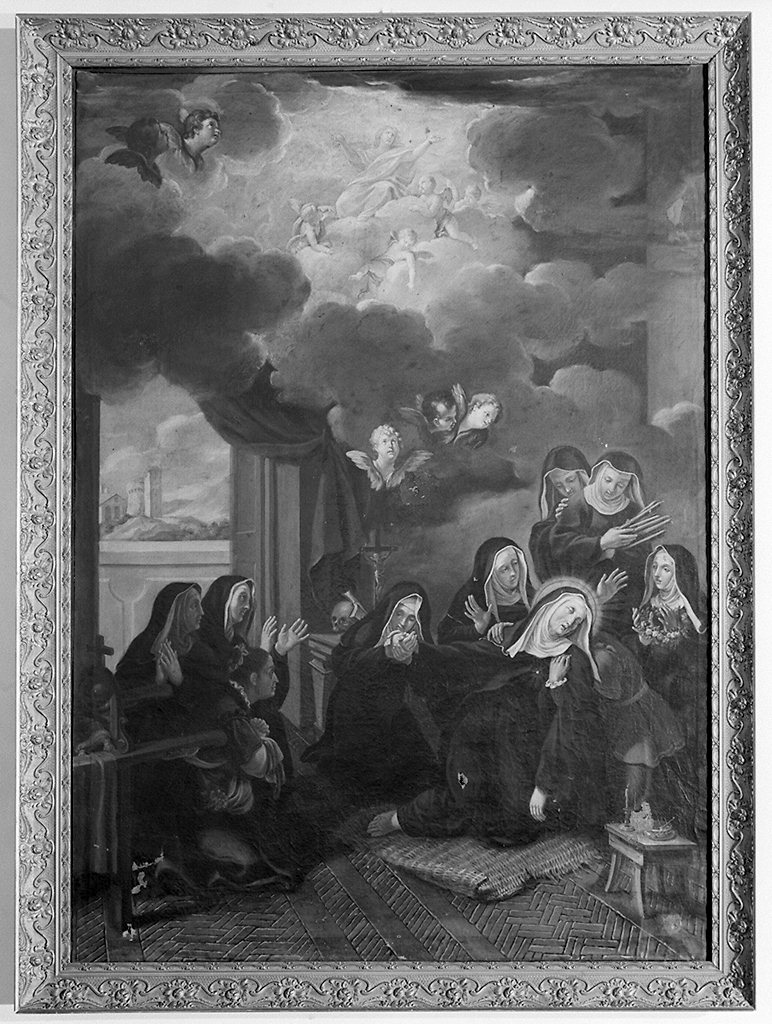 morte di Santa Giuliana Falconieri (dipinto) di Ghezzi Pietro Leone (attribuito) (sec. XVIII)