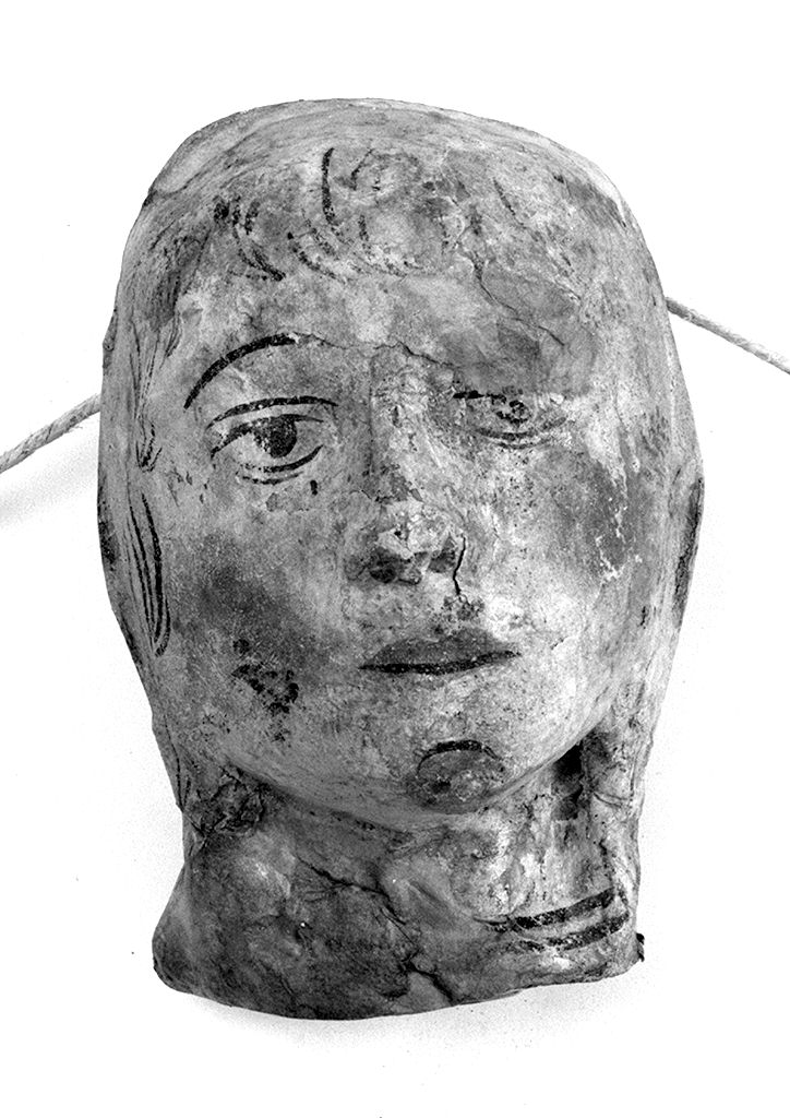 testa di donna (ex voto antropomorfo) - valdelsano (secc. XVII/ XVIII)