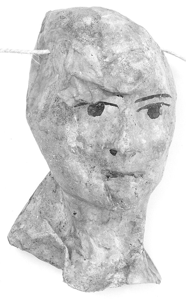 testa umana (ex voto antropomorfo) - valdelsano (secc. XVII/ XVIII)
