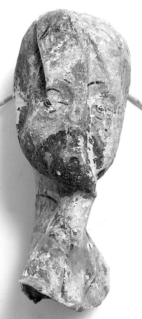 testa d'uomo (ex voto antropomorfo) - valdelsano (secc. XVII/ XVIII)