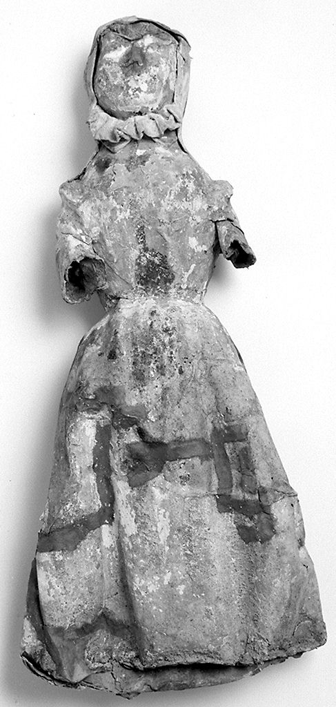 figura femminile (ex voto antropomorfo) - valdelsano (secc. XVII/ XVIII)