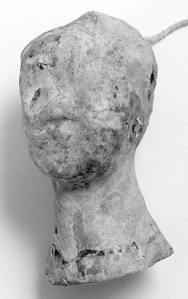 testa umana (ex voto antropomorfo) - valdelsano (secc. XVI/ XVIII)