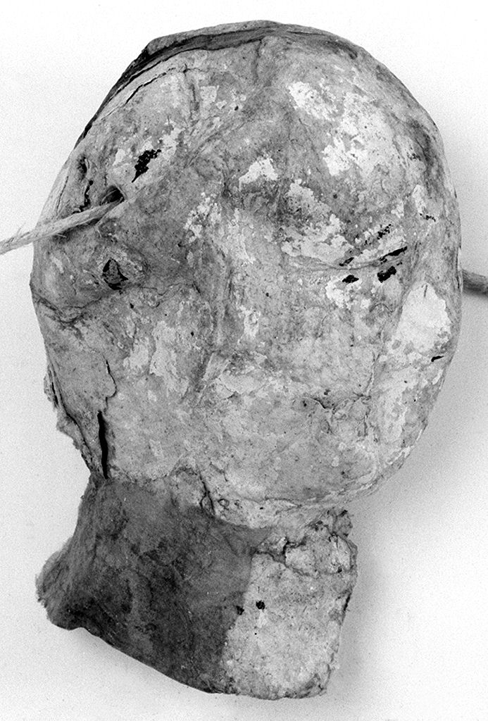 testa umana (ex voto antropomorfo) - valdelsano (secc. XVI/ XVIII)