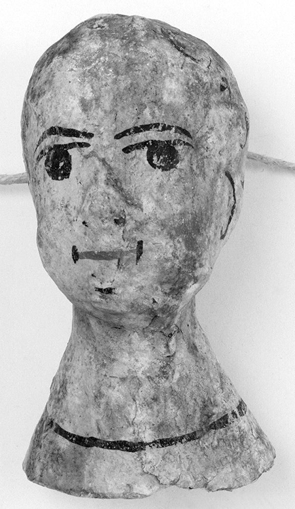 testa di bambino (ex voto antropomorfo) - valdelsano (secc. XVI/ XVIII)