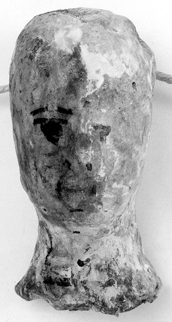 testa umana (ex voto antropomorfo) - valdelsano (secc. XVI/ XVIII)