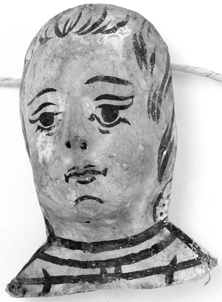 testa di donna (ex voto antropomorfo) - valdelsano (secc. XVI/ XVIII)