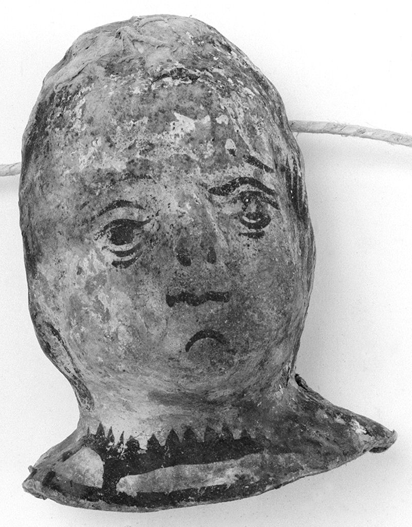 testa d'uomo (ex voto antropomorfo) - valdelsano (secc. XVI/ XVIII)