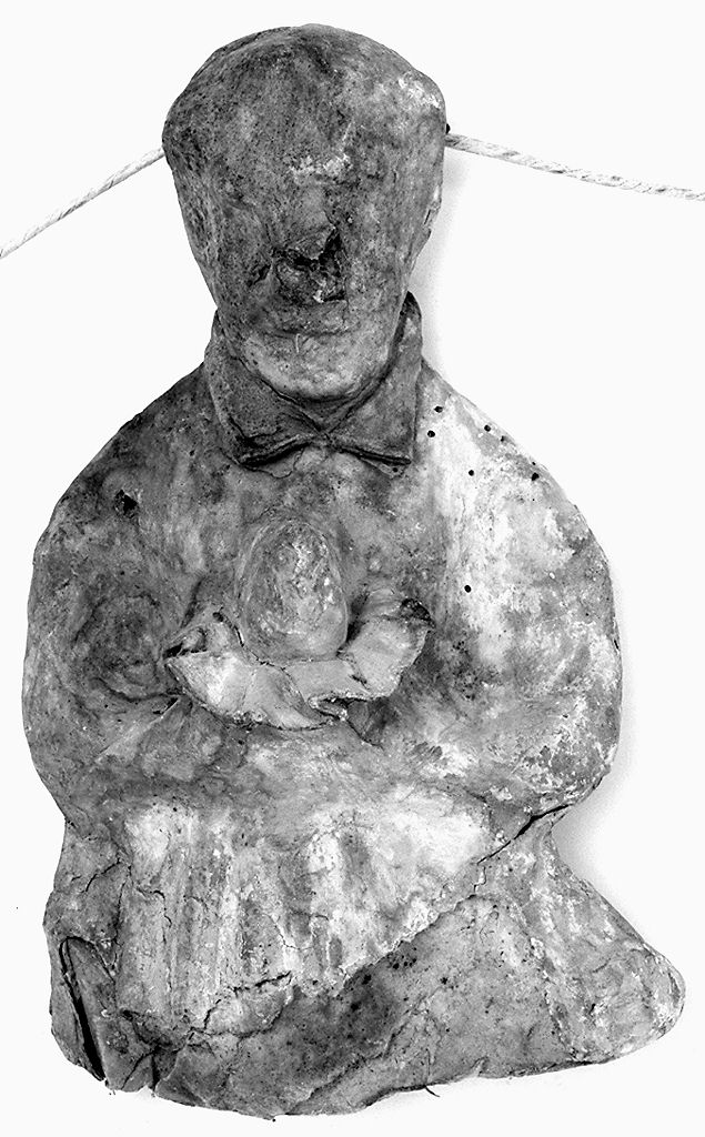 figura maschile orante (ex voto antropomorfo) - valdelsano (secc. XVI/ XVIII)