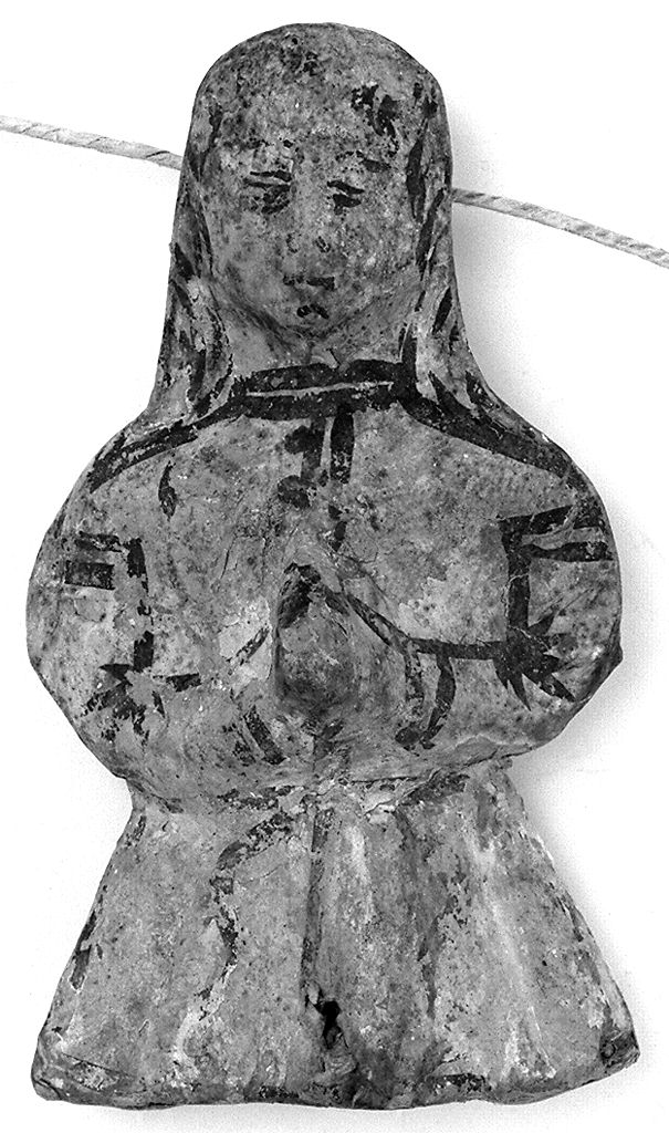 figura femminile orante (ex voto antropomorfo) - valdelsano (secc. XVII/ XVIII)