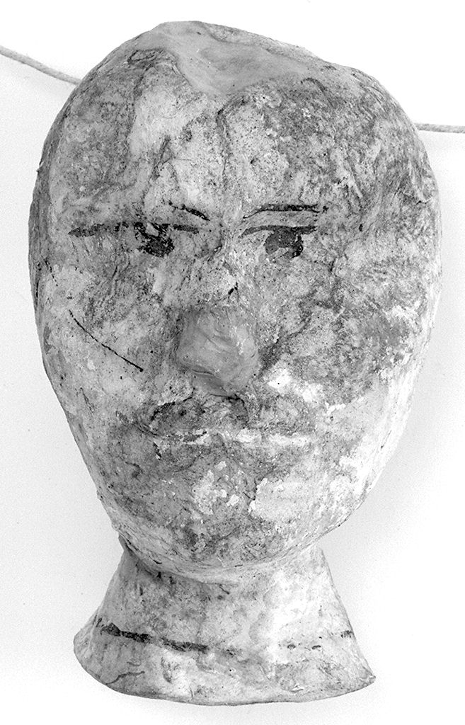 testa umana (ex voto antropomorfo) - valdelsano (secc. XVI/ XIX)