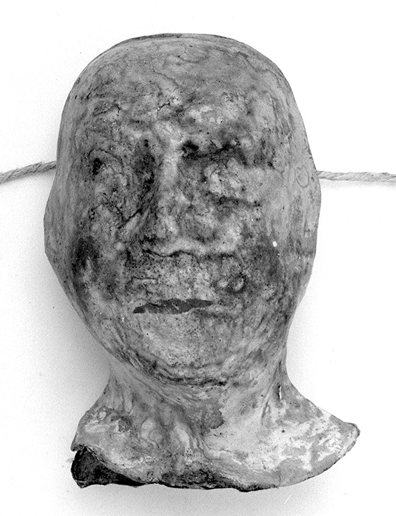 testa umana (ex voto antropomorfo) - valdelsano (secc. XVI/ XIX)