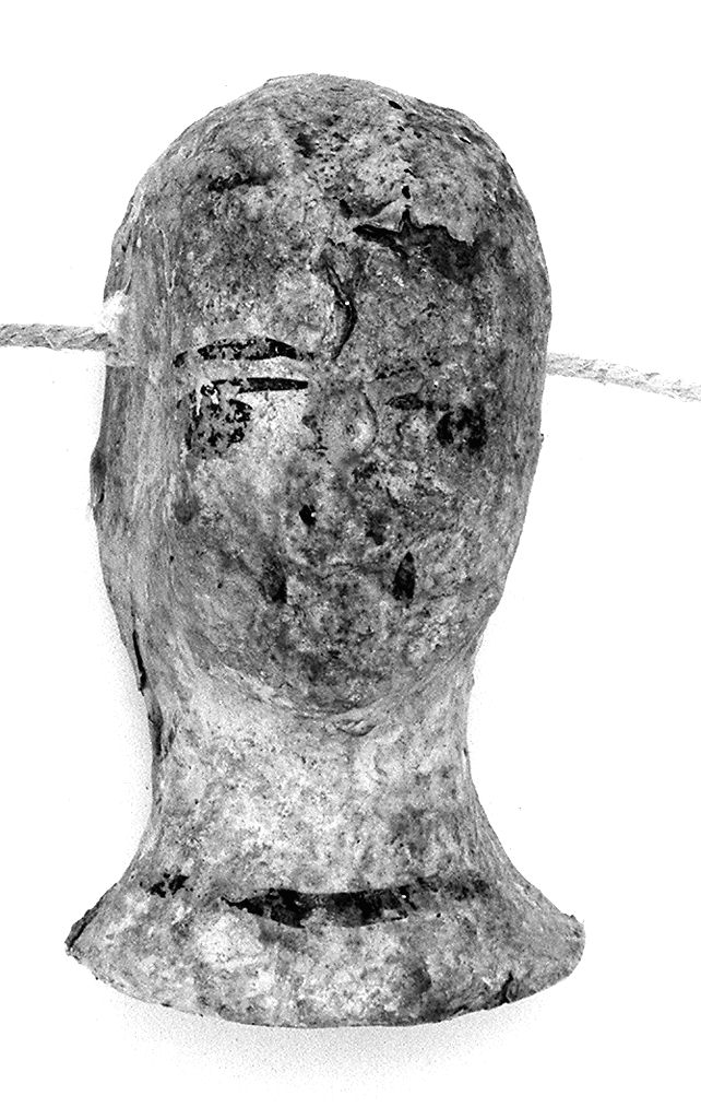 testa di bambino (ex voto antropomorfo) - valdelsano (secc. XVI/ XIX)