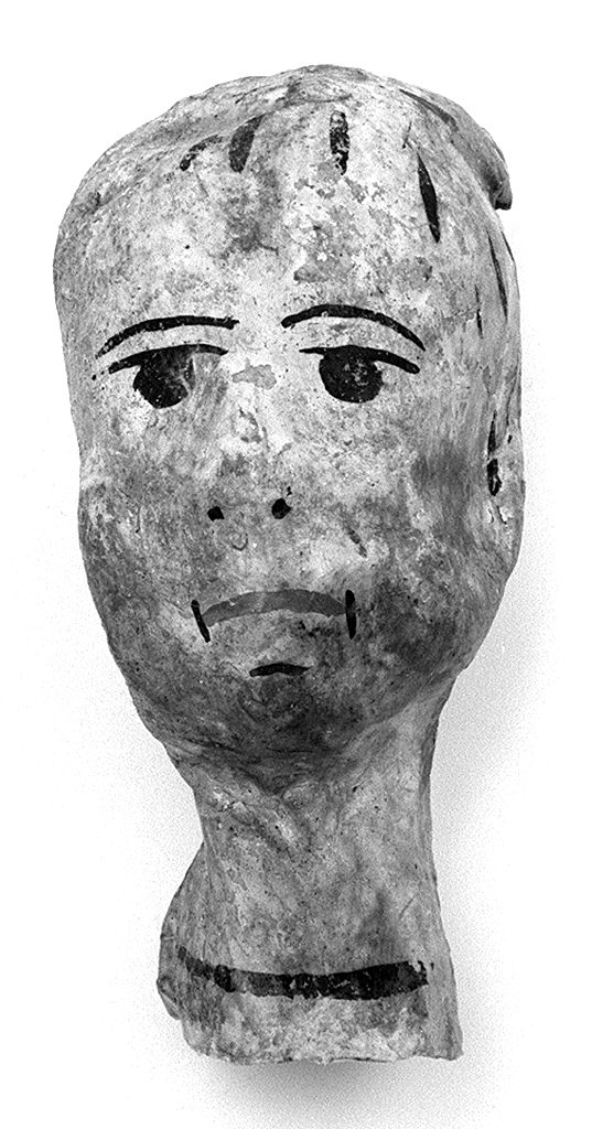 testa umana (ex voto antropomorfo) - valdelsano (secc. XVI/ XIX)