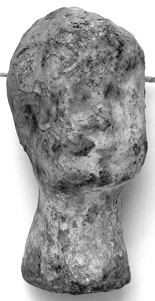 testa di bambino (ex voto antropomorfo) - valdelsano (secc. XVI/ XIX)