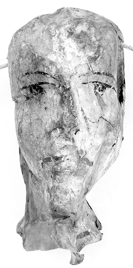 testa umana (ex voto antropomorfo) - valdelsano (secc. XVII/ XVIII)