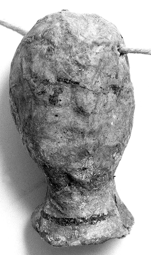 testa umana (ex voto antropomorfo) - valdelsano (secc. XVI/ XVIII)