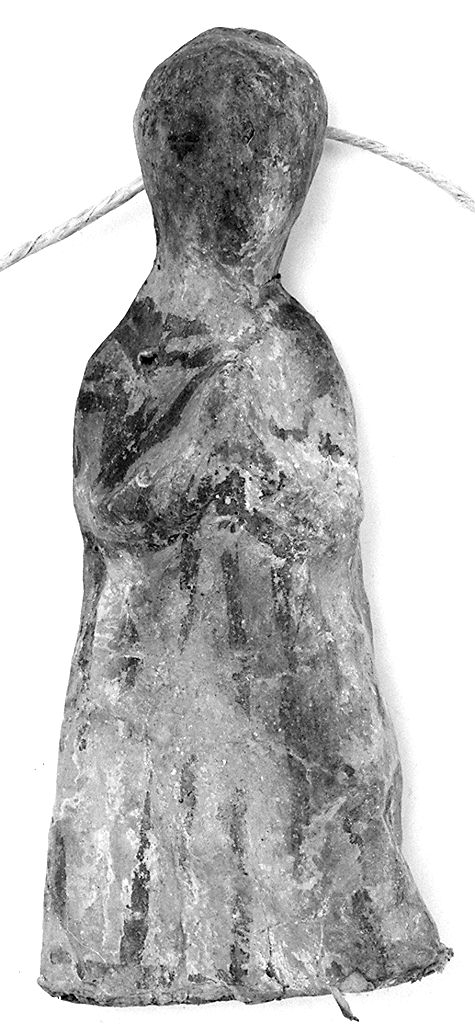 figura orante (ex voto antropomorfo) - valdelsano (secc. XVI/ XVIII)