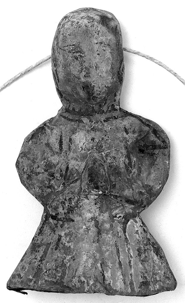 figura femminile orante (ex voto antropomorfo) - valdelsano (secc. XVI/ XVIII)