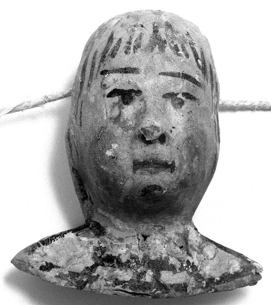 testa umana (ex voto antropomorfo) - valdelsano (secc. XVI/ XVIII)