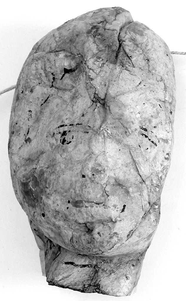 testa umana (ex voto antropomorfo) - valdelsano (secc. XVI/ XIX)