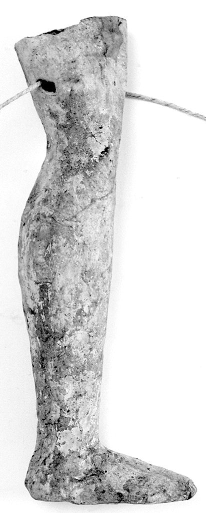 gamba (ex voto antropomorfo) - valdelsano (secc. XVI/ XIX)