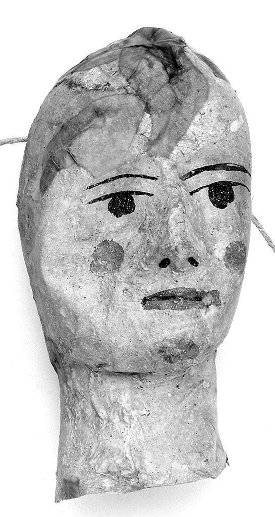 testa umana (ex voto antropomorfo) - valdelsano (secc. XVI/ XIX)