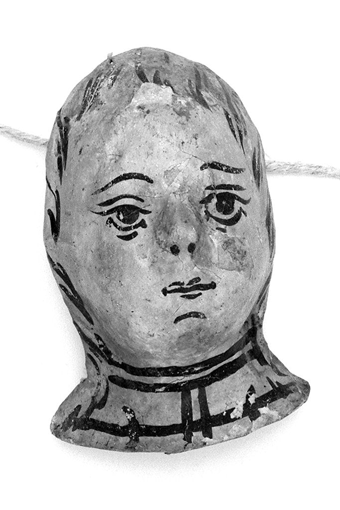 testa di bambino (ex voto antropomorfo) - valdelsano (secc. XVI/ XIX)