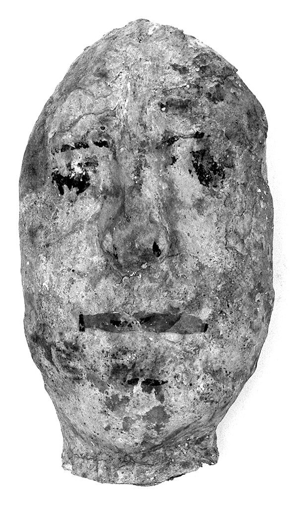 testa umana (ex voto antropomorfo) - valdelsano (secc. XVI/ XIX)