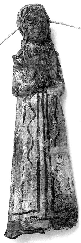figura femminile orante (ex voto antropomorfo) - valdelsano (secc. XVI/ XIX)